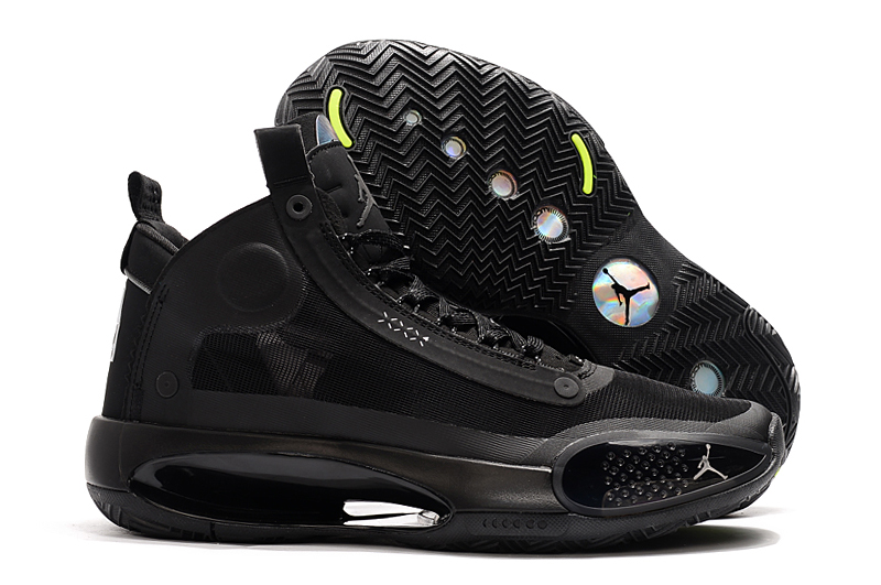 2020 Air Jordan 34 All Black Cat Shoes - Click Image to Close